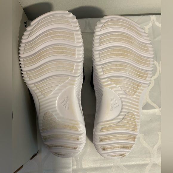 Adidas Black and White Comfort Slides - Picture 4 of 4